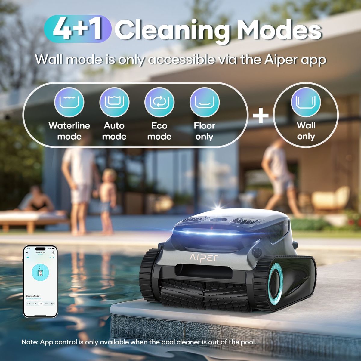 Akku-Poolroboter AIPER Scuba S1 Pro für Wand- und Bodenreinigung – Bild 4