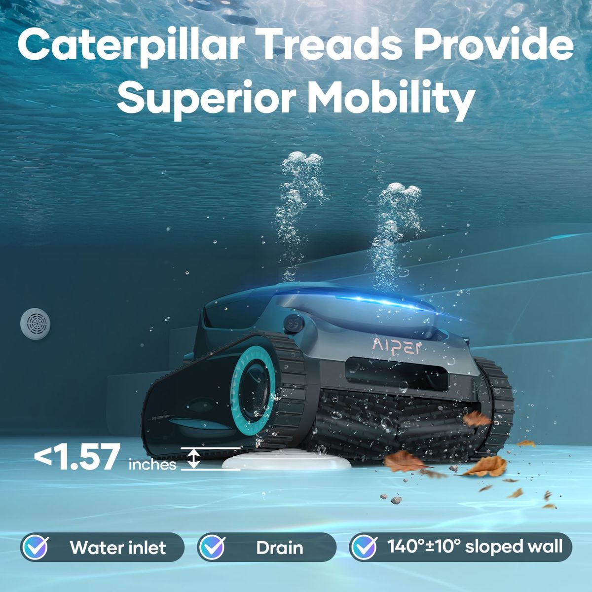 Akku-Poolroboter AIPER Scuba S1 Pro für Wand- und Bodenreinigung – Bild 6