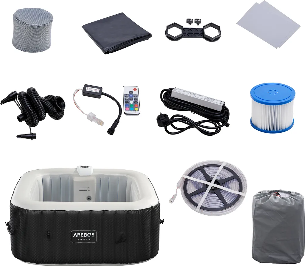Arebos AR-HE-SPA4SL, Schwarz, 650 mm, 22 kg – Bild 9
