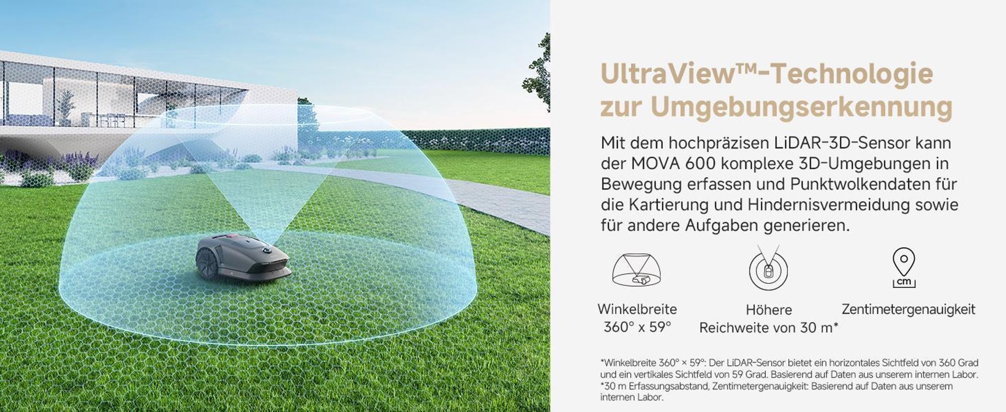 MOVA 600 Kabelloser Mähroboter mit UltraView™ 3D LiDAR, kabellos ohne Begrenzungskabel, Automatische Navigation, bis 600 m² Rasenfläche – Bild 20