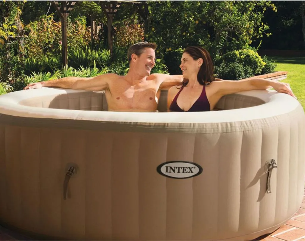 Intex 28408 Pure Spa Bubble Massage aufblasbares rundes Becken 216x 7x 165cm , 6 Personen – Bild 2