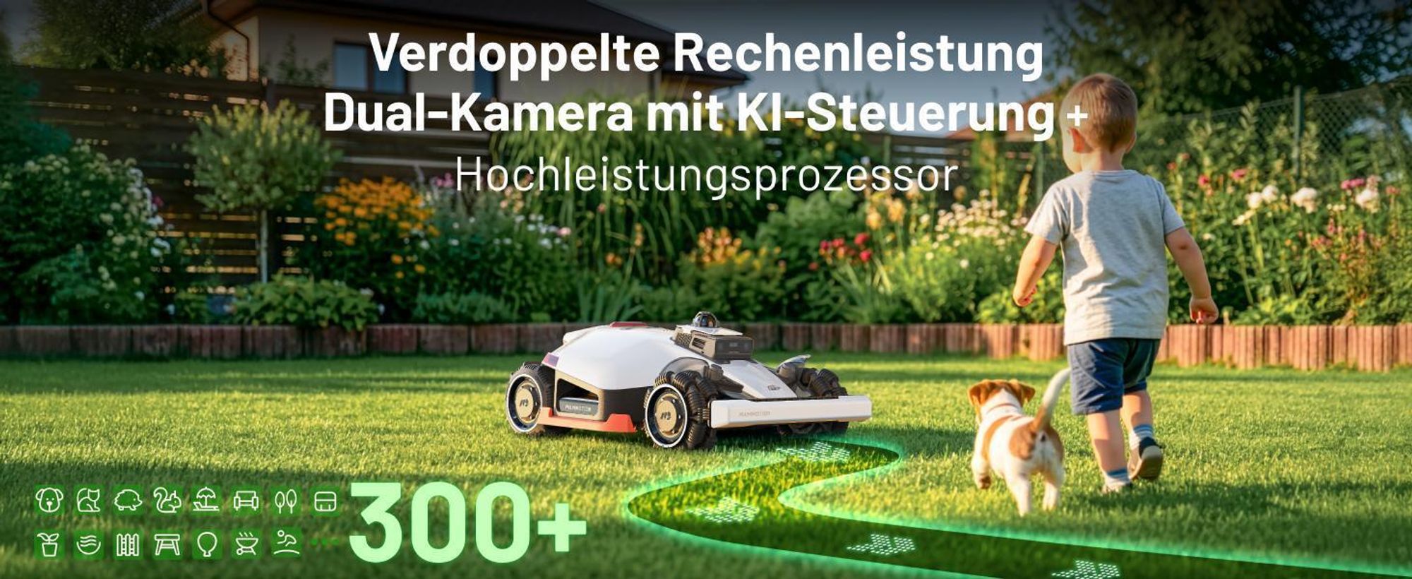 Mähroboter Mammotion LUBA 3 AWD 3000 mit Garage, Waschständer, bis 3000 m², Allradantrieb, 80% Steigung, Auto-Kartierung, 4G-Modul, APP – Bild 14