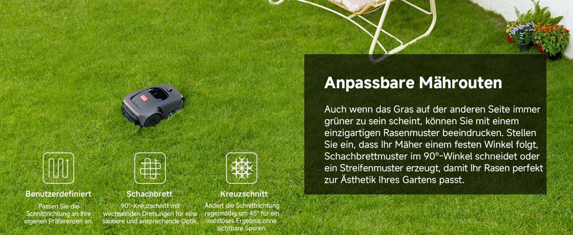 MOVA 600 Kabelloser Mähroboter mit UltraView™ 3D LiDAR, kabellos ohne Begrenzungskabel, Automatische Navigation, bis 600 m² Rasenfläche – Bild 17