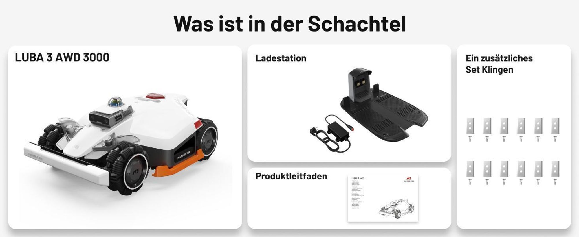 Mähroboter Mammotion LUBA 3 AWD 3000 mit Garage, Waschständer, bis 3000 m², Allradantrieb, 80% Steigung, Auto-Kartierung, 4G-Modul, APP – Bild 21