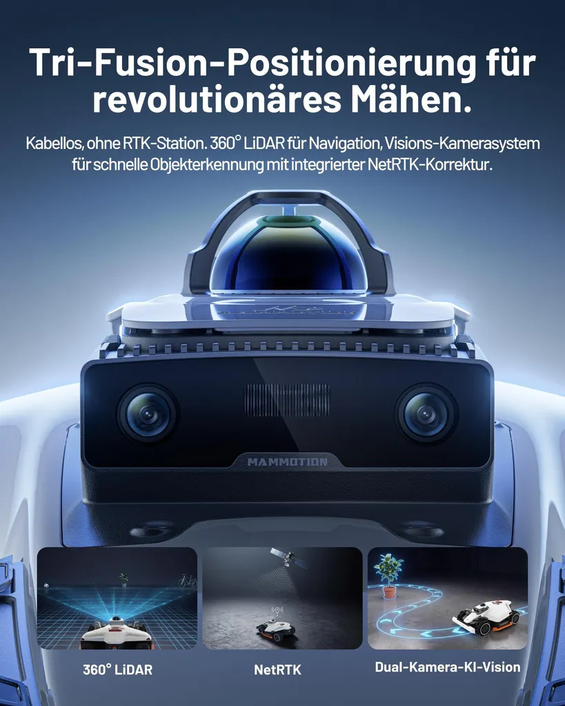 Mähroboter Mammotion LUBA 3 AWD 3000 mit Garage, Waschständer, bis 3000 m², Allradantrieb, 80% Steigung, Auto-Kartierung, 4G-Modul, APP – Bild 10