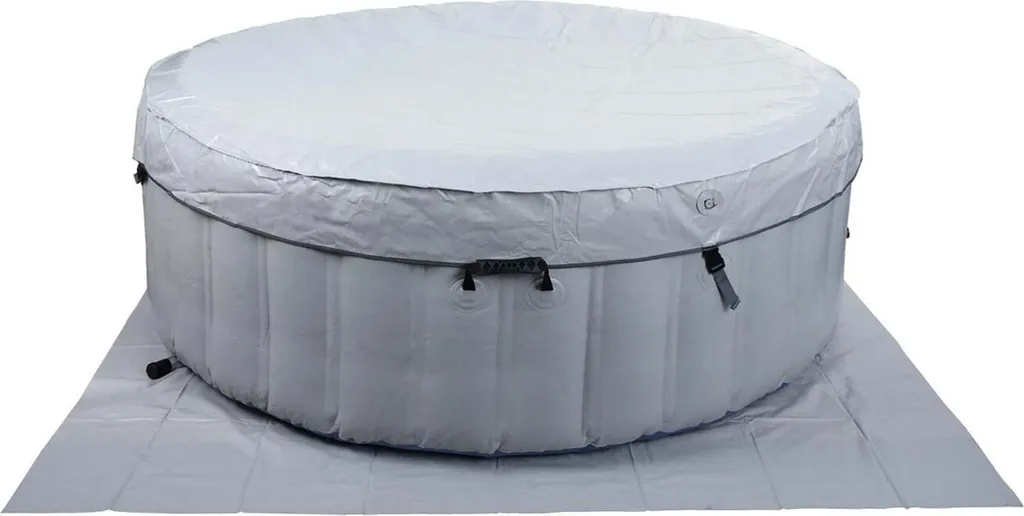 Whirlpool MCW-N97, 5 Personen, In-/Outdoor heizbar aufblasbar Pumpe PVC laminiert, rund Ø 198cm, grau-blau – Bild 6