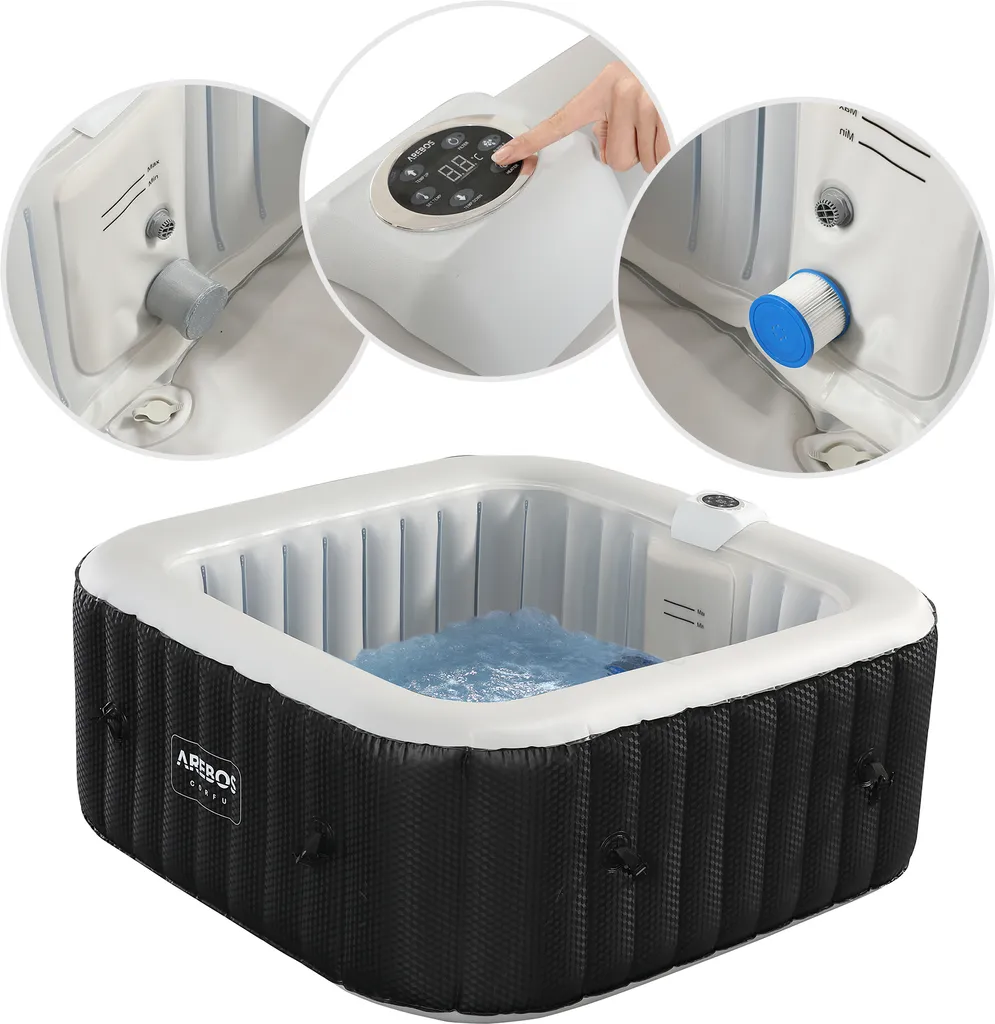 Arebos AR-HE-SPA4SL, Schwarz, 650 mm, 22 kg – Bild 6