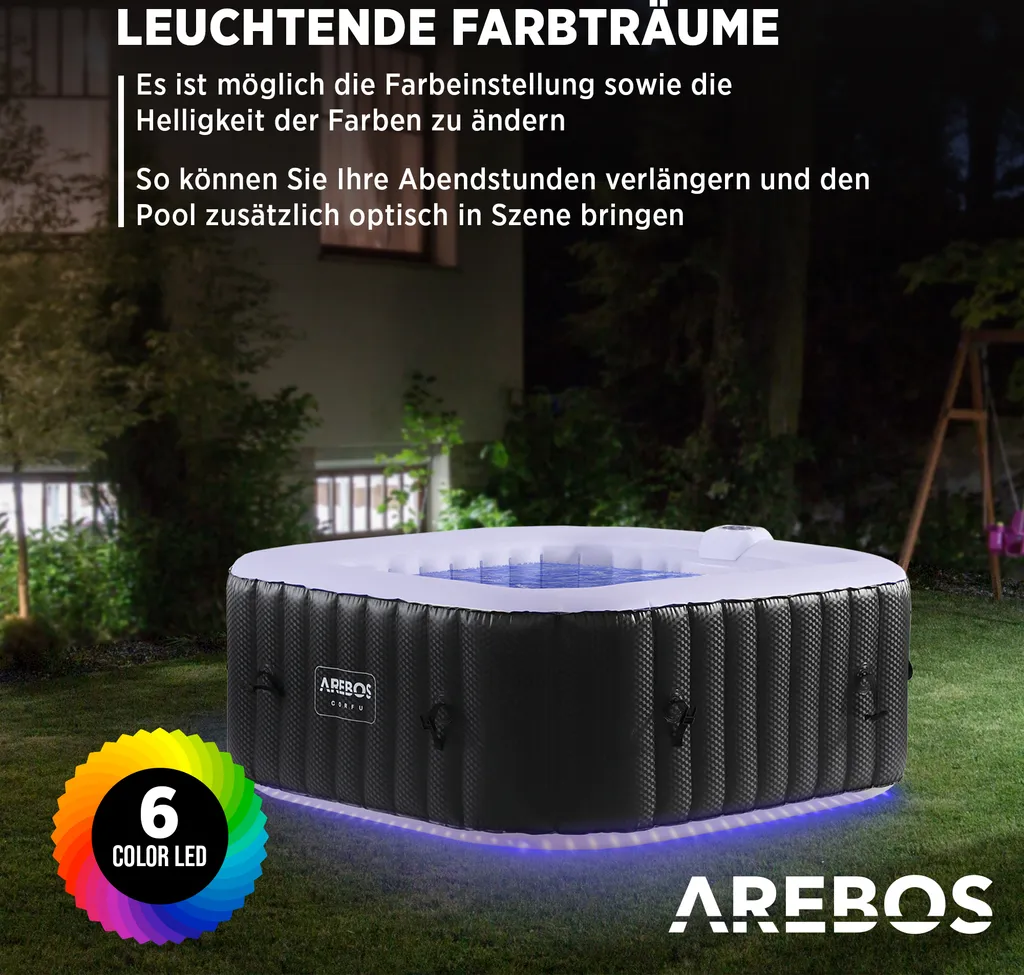 Arebos AR-HE-SPA4SL, Schwarz, 650 mm, 22 kg – Bild 4