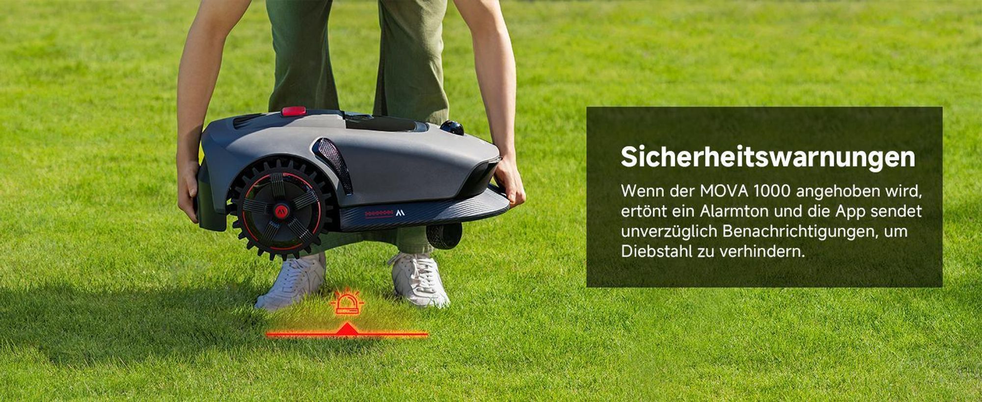 MOVA 1000 Mähroboter + Garage, UltraView, kabellose Einrichtung, bis 1000㎡, präzise Kartierung, smarte Hindernisvermeidung, App-Steuerung – Bild 18