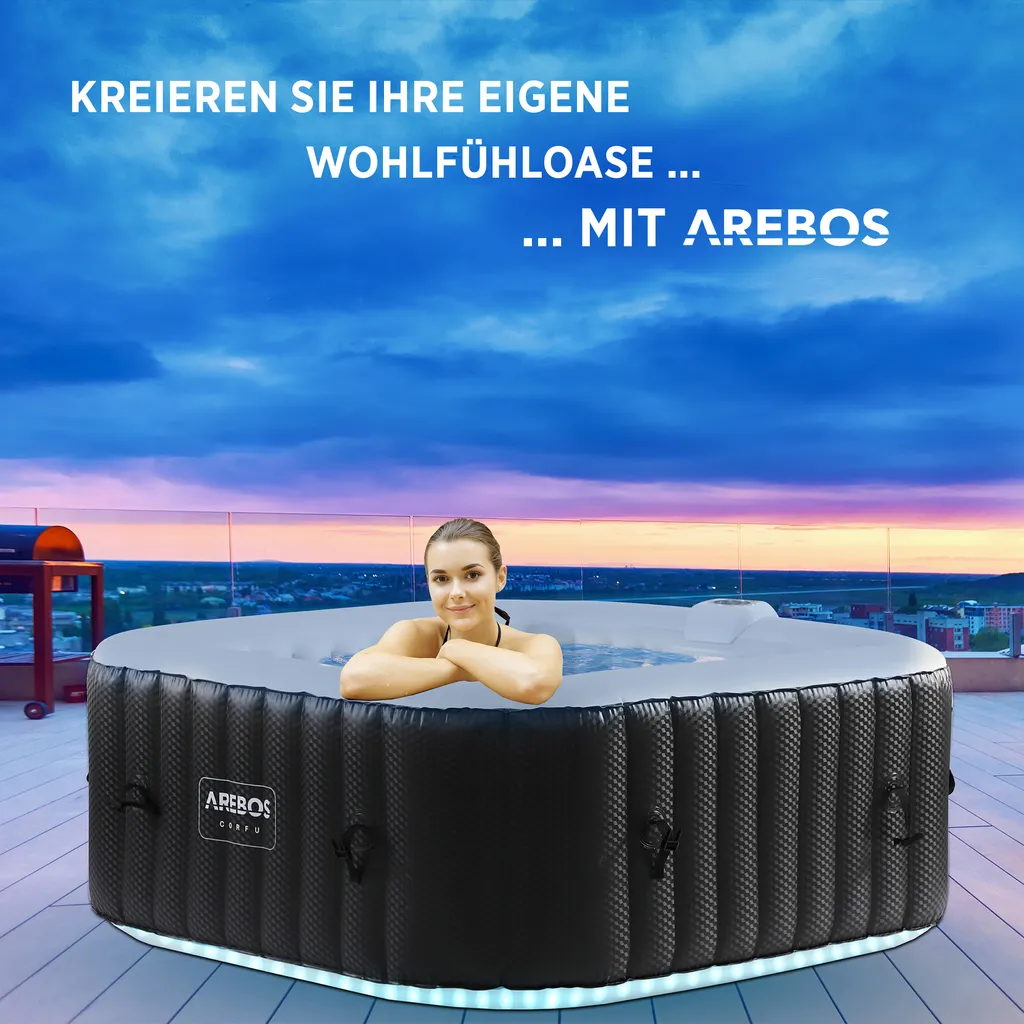 Arebos AR-HE-SPA4SL, Schwarz, 650 mm, 22 kg – Bild 2