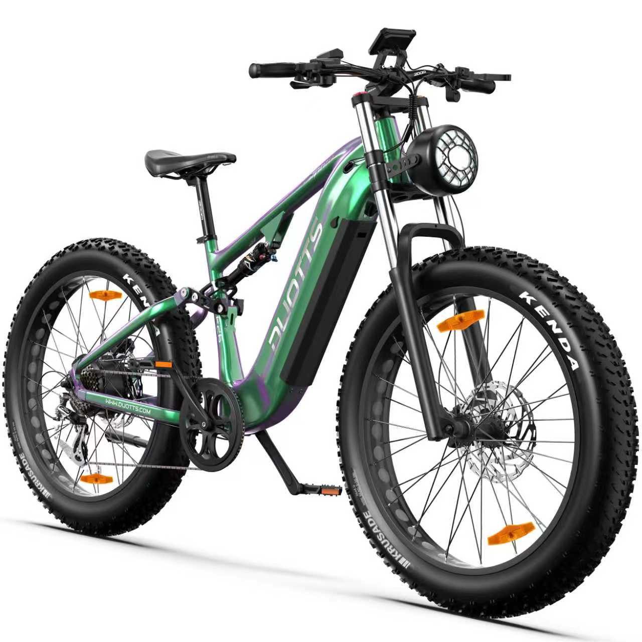 E-Bike Cityrad E-MTB Damen u. Herren Pedelec E26 mit starkem Motor, 26×4’’, 80 Nm, Grün