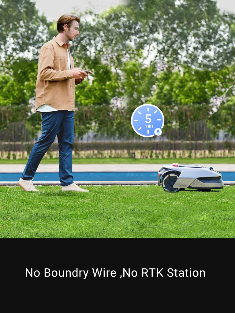 Dreame A1 Pro+Rasenmäher-Garage Combo,Intelligenter Mähroboter,Drahtloser Umfang Mähroboter,App-Steuerung,Intuitive Zonenverwaltung,3D-Erkennung – Bild 3