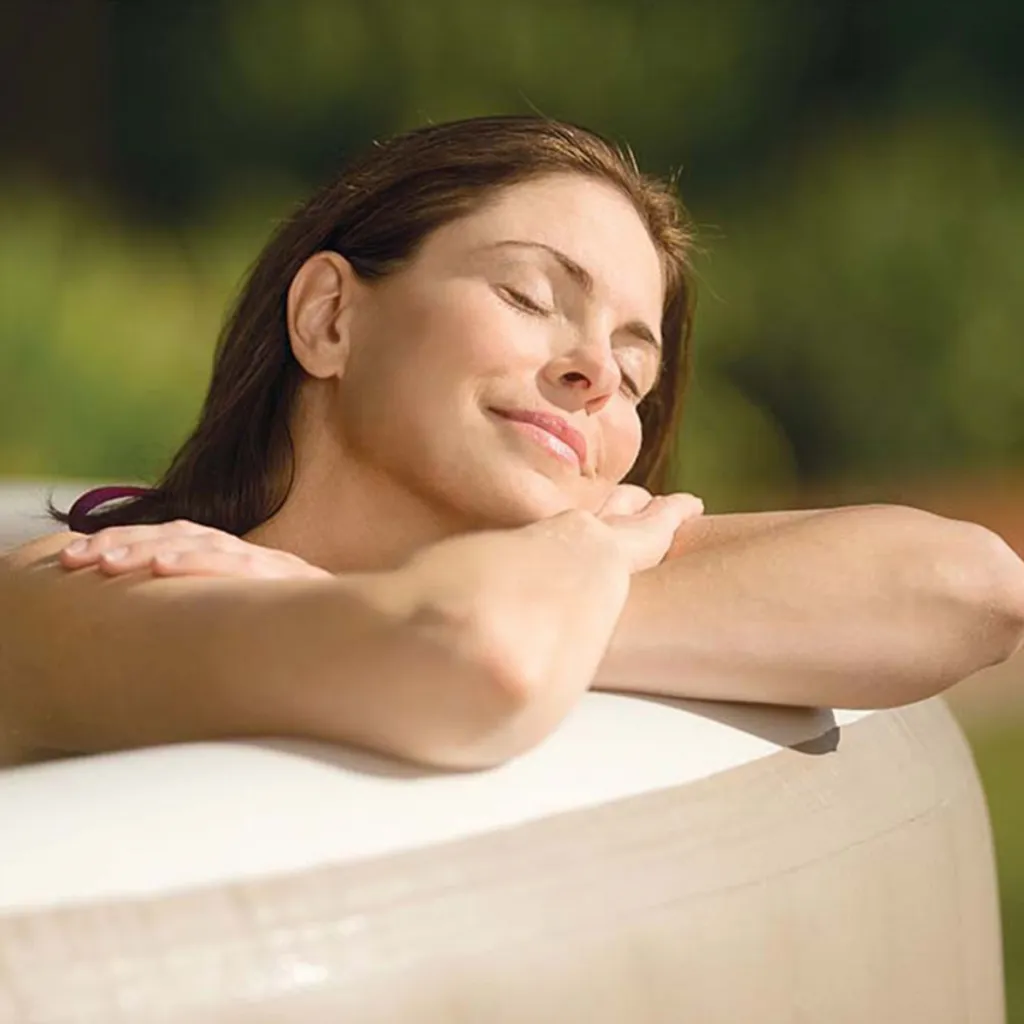 Intex 28408 Pure Spa Bubble Massage aufblasbares rundes Becken 216x 7x 165cm , 6 Personen – Bild 4