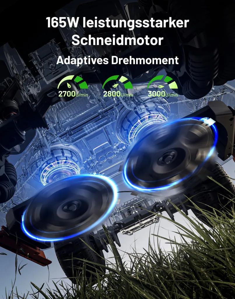Mähroboter Mammotion LUBA 3 AWD 3000 mit Garage, Waschständer, bis 3000 m², Allradantrieb, 80% Steigung, Auto-Kartierung, 4G-Modul, APP – Bild 9