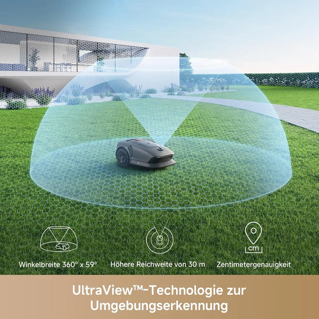 MOVA 1000 Mähroboter + Garage, UltraView, kabellose Einrichtung, bis 1000㎡, präzise Kartierung, smarte Hindernisvermeidung, App-Steuerung – Bild 7