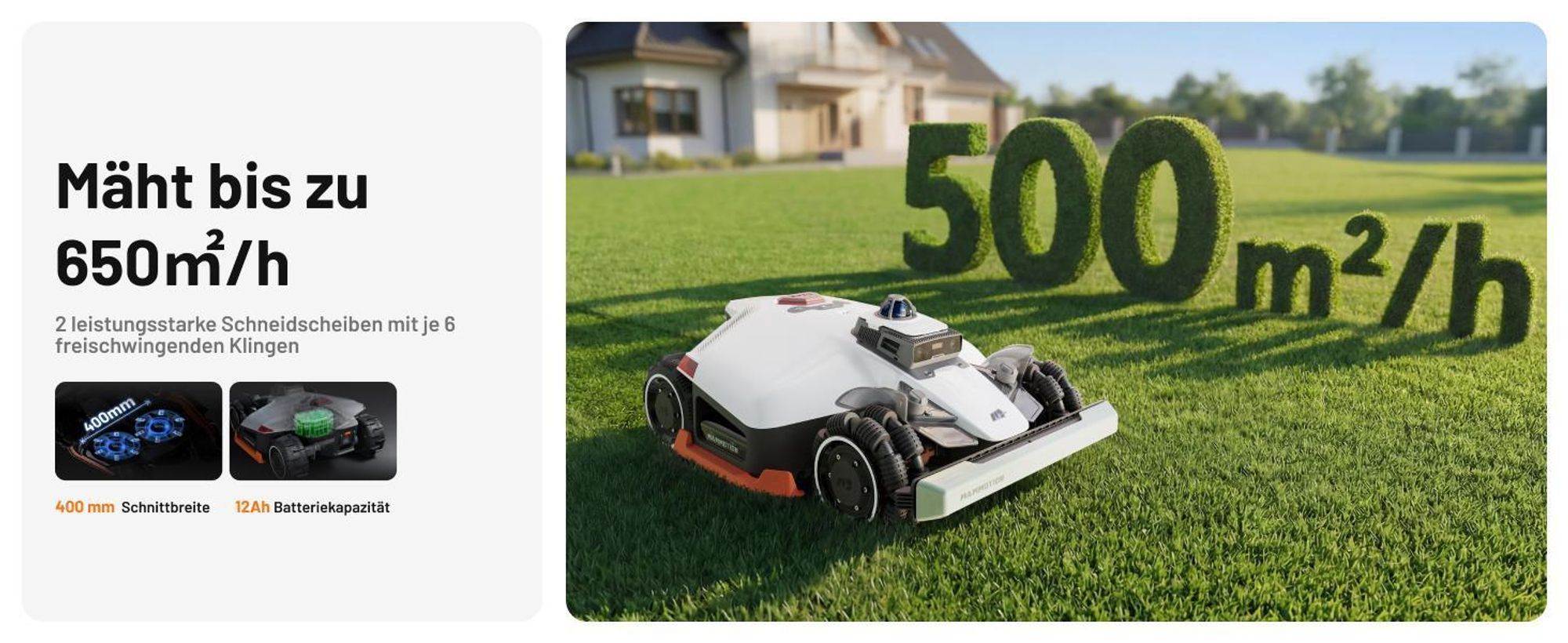 Mähroboter Mammotion LUBA 3 AWD 3000 mit Garage, Waschständer, bis 3000 m², Allradantrieb, 80% Steigung, Auto-Kartierung, 4G-Modul, APP – Bild 16